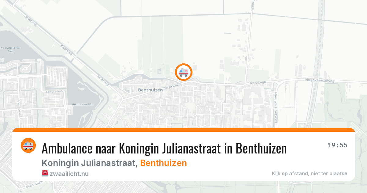 Ambulance naar Koningin Julianastraat in Benthuizen — 20 mrt 2026