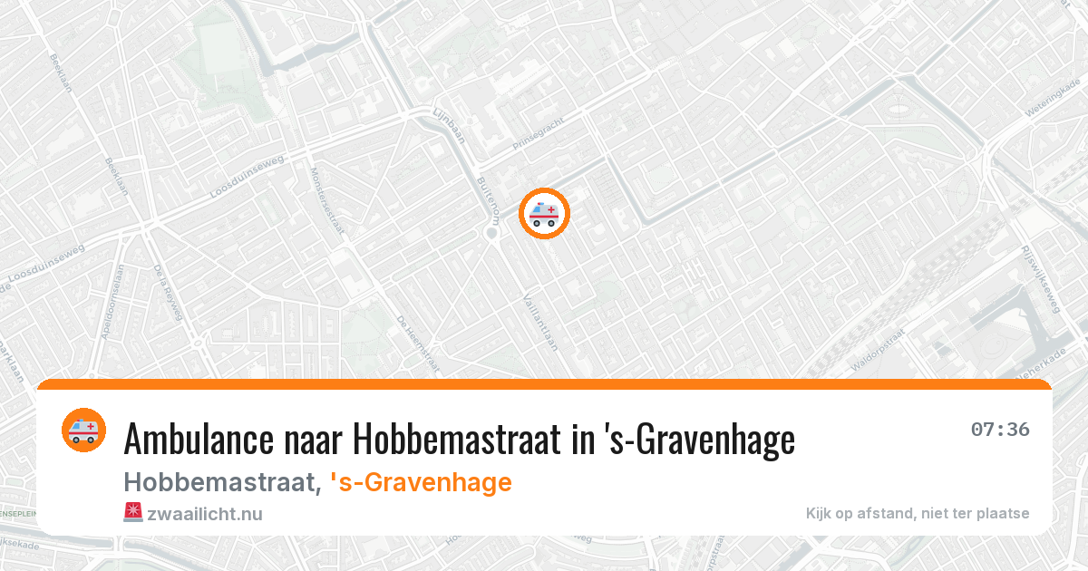 Ambulance naar Hobbemastraat in 's-Gravenhage — 22 jul 2026