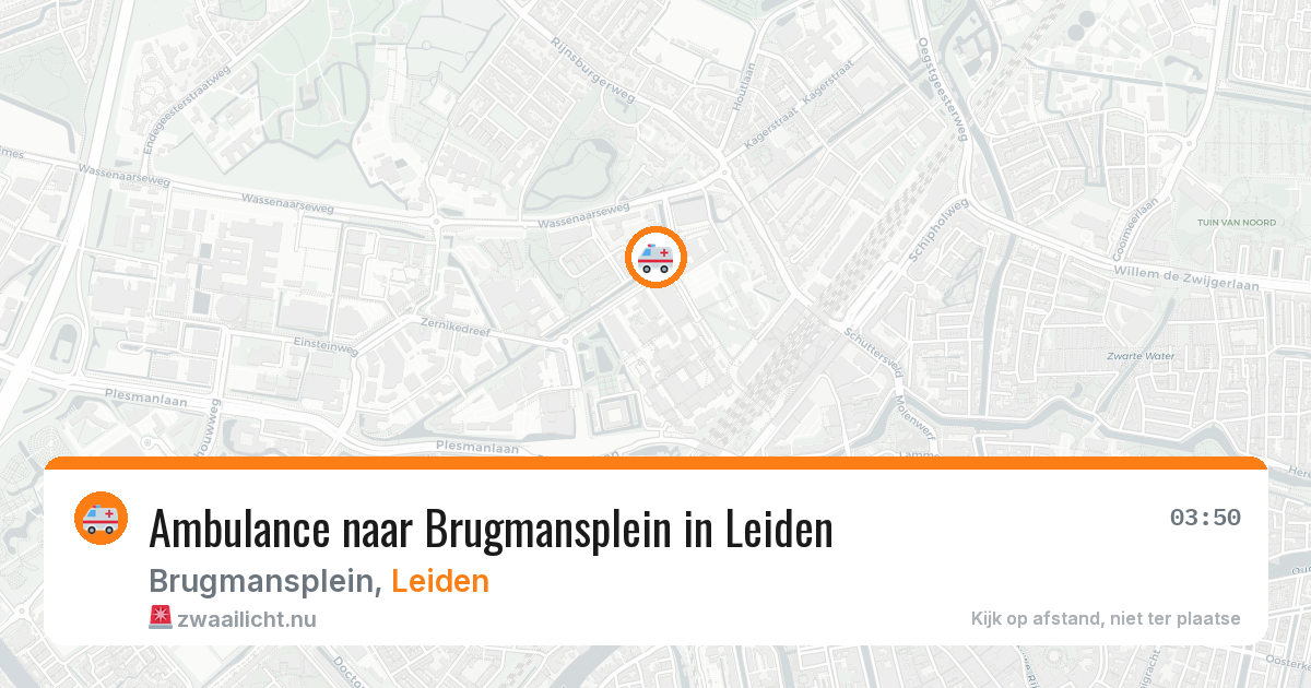Ambulance naar Brugmansplein in Leiden — 11 jul 2026
