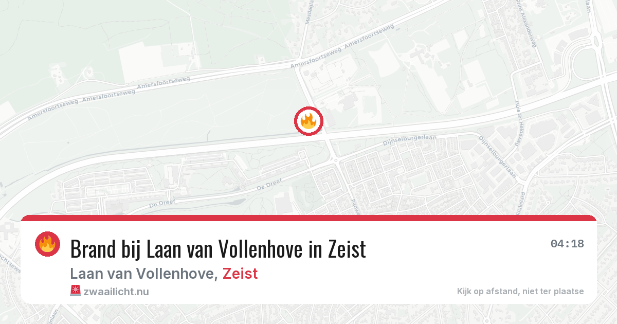Brand bij Laan van Vollenhove in Zeist — 4 apr 2026