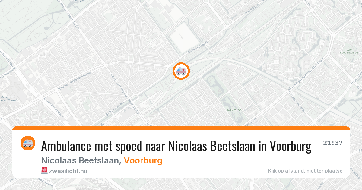 Ambulance met spoed naar Nicolaas Beetslaan in Voorburg — 26 jul 2026