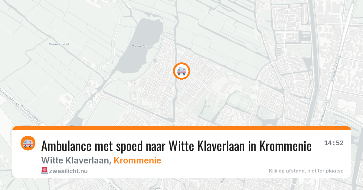 Ambulance met spoed naar Witte Klaverlaan in Krommenie — 27 mei 2026