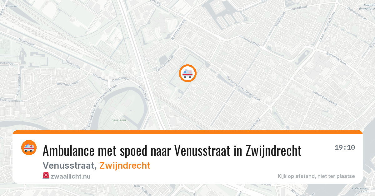 Ambulance met spoed naar Venusstraat in Zwijndrecht — 18 jul 2026