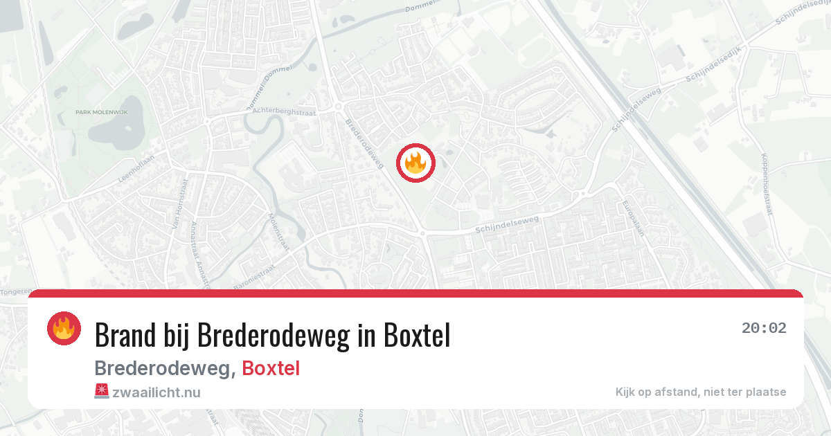 Brand bij Brederodeweg in Boxtel — 15 jul 2026