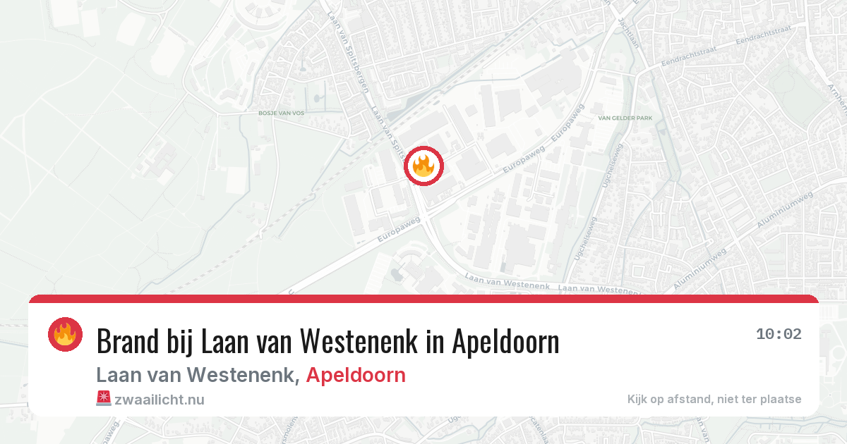 Brand bij Laan van Westenenk in Apeldoorn — 14 jul 2026