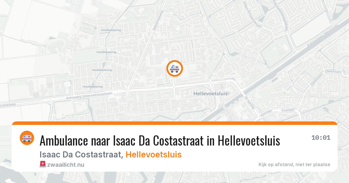 Ambulance naar Isaac Da Costastraat in Hellevoetsluis — 13 jul 2026