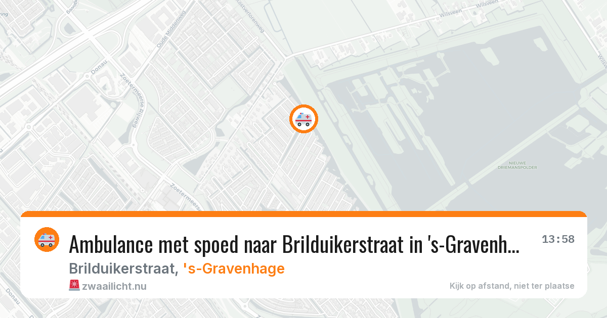 Ambulance met spoed naar Brilduikerstraat in 's-Gravenhage — 18 jul 2026