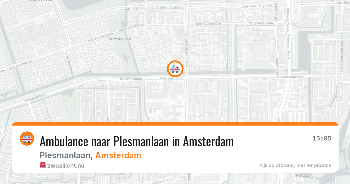 Ambulance naar Plesmanlaan in Amsterdam — 10 jul 2026