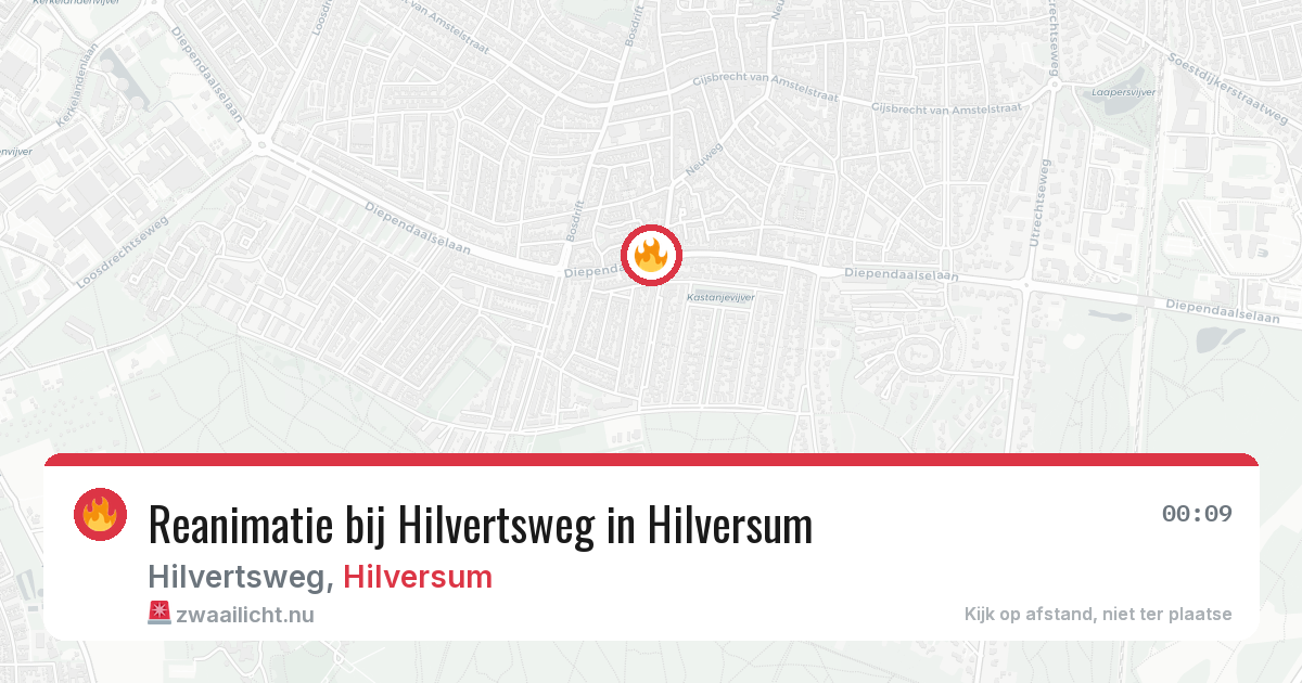 Reanimatie bij Hilvertsweg in Hilversum — 12 mrt 2026