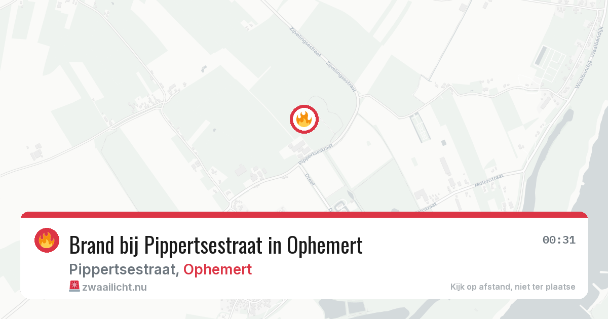 Brand bij Pippertsestraat in Ophemert — 17 jul 2026