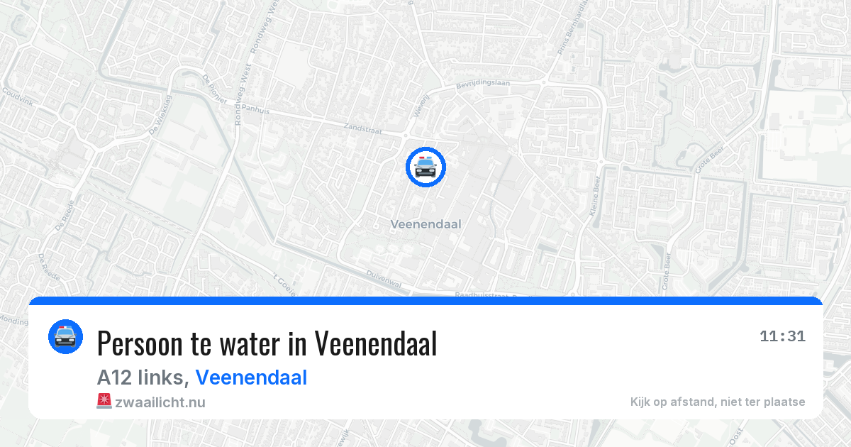 Persoon te water in Veenendaal — 25 apr 2026