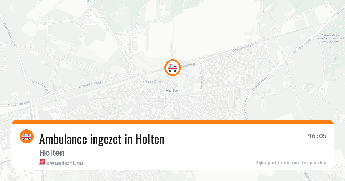 Ambulance ingezet in Holten — 20 jul 2026