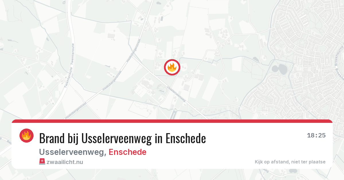 Brand bij Usselerveenweg in Enschede — 4 jun 2026