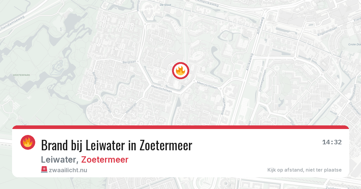Brand bij Leiwater in Zoetermeer — 8 jul 2026