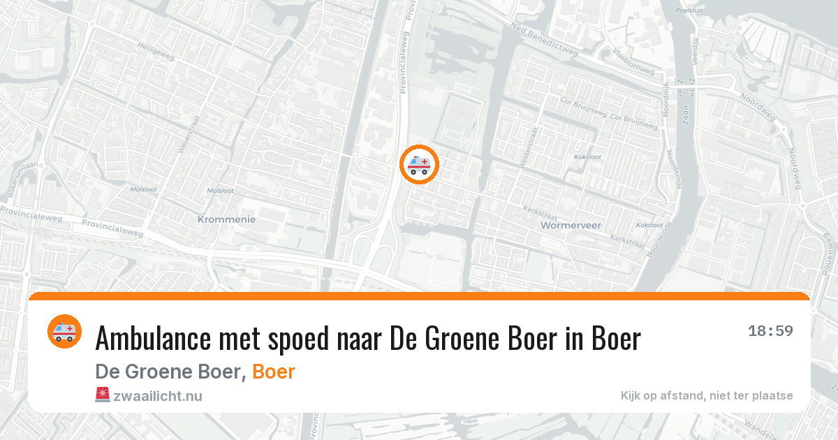 Ambulance met spoed naar De Groene Boer in Boer — 16 mei 2026