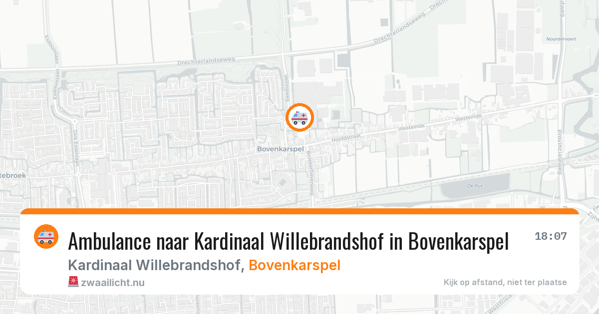 Ambulance naar Kardinaal Willebrandshof in Bovenkarspel — 20 jul 2026