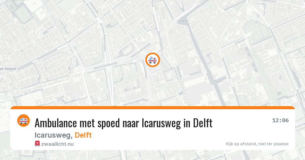 Ambulance met spoed naar Icarusweg in Delft — 11 apr 2026