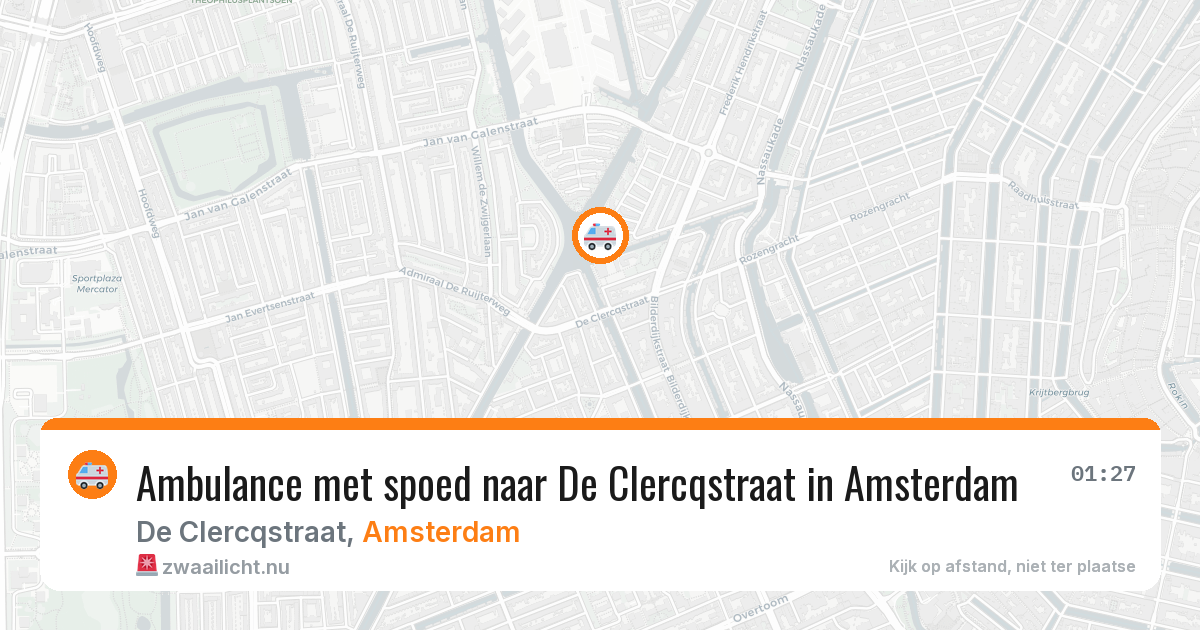 Ambulance met spoed naar De Clercqstraat in Amsterdam — 11 apr 2026