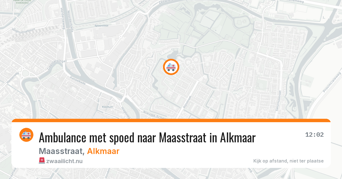 Ambulance met spoed naar Maasstraat in Alkmaar — 31 mrt 2026