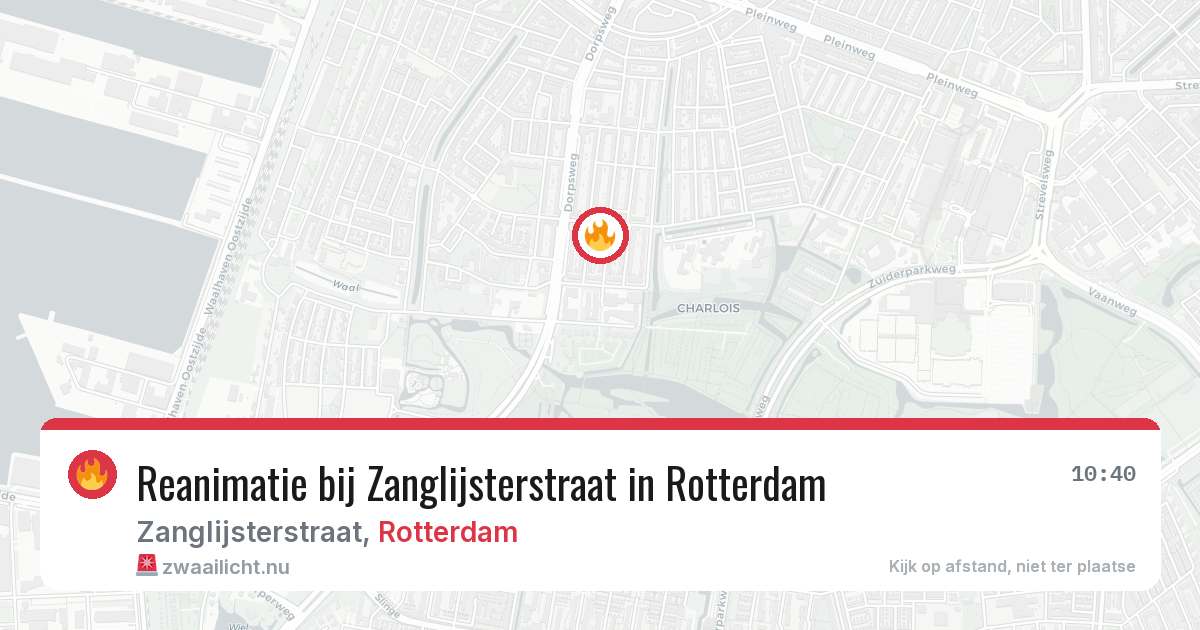 Reanimatie bij Zanglijsterstraat in Rotterdam — 20 jul 2026