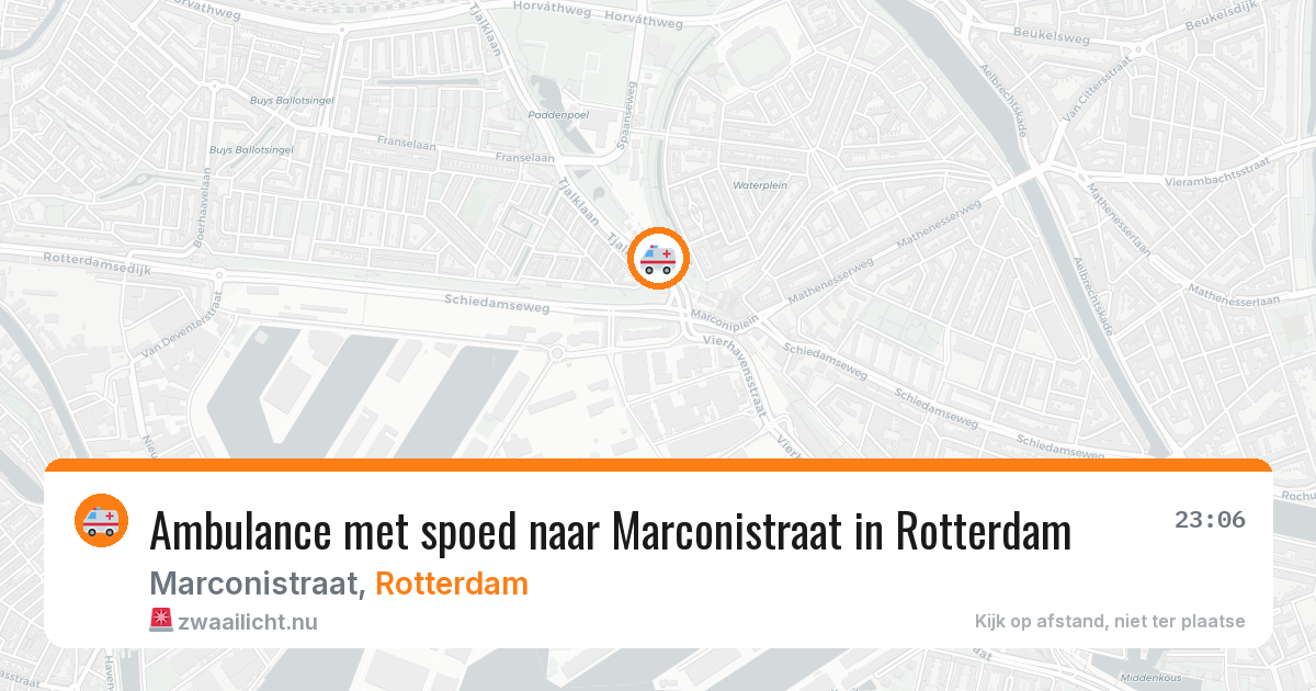 Ambulance met spoed naar Marconistraat in Rotterdam — 13 jul 2026