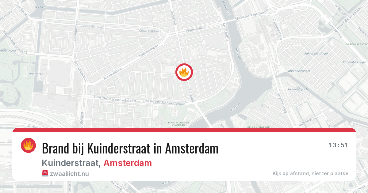 Brand bij Kuinderstraat in Amsterdam — 24 mrt 2026