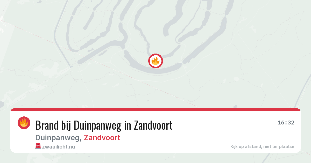 Brand bij Duinpanweg in Zandvoort — 26 apr 2026