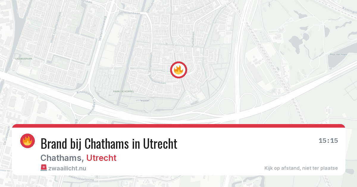 Brand bij Chathams in Utrecht — 11 feb 2026