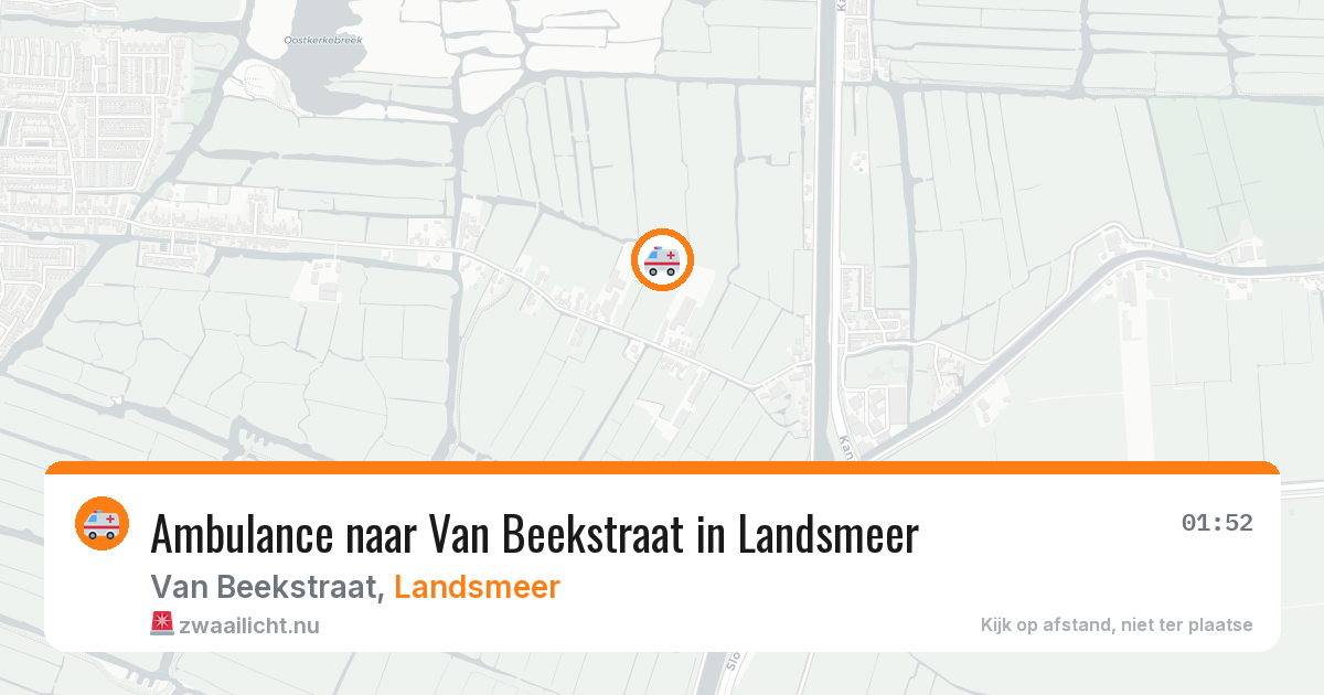 Ambulance naar Van Beekstraat in Landsmeer — 20 jul 2026