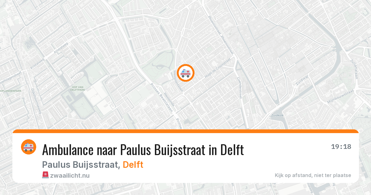 Ambulance naar Paulus Buijsstraat in Delft — 10 mei 2026