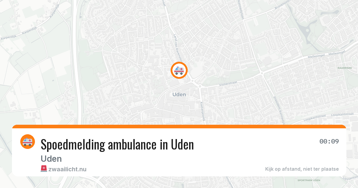 Spoedmelding ambulance in Uden — 24 jan 2026