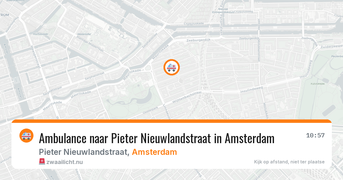 Ambulance naar Pieter Nieuwlandstraat in Amsterdam — 21 jul 2026