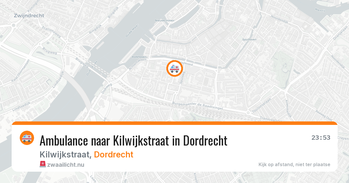 Ambulance naar Kilwijkstraat in Dordrecht — 14 mrt 2026