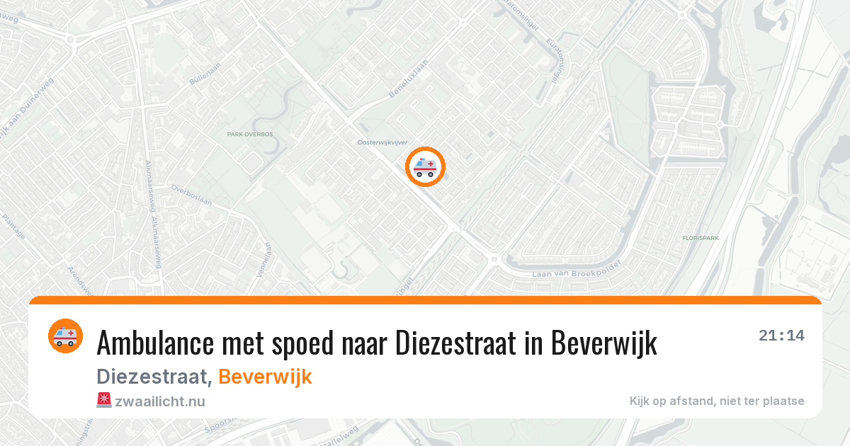 Ambulance met spoed naar Diezestraat in Beverwijk — 17 mei 2026