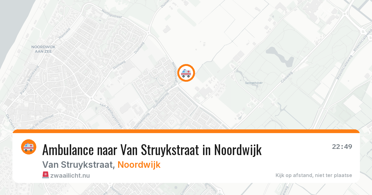 Ambulance naar Van Struykstraat in Noordwijk — 10 jul 2026