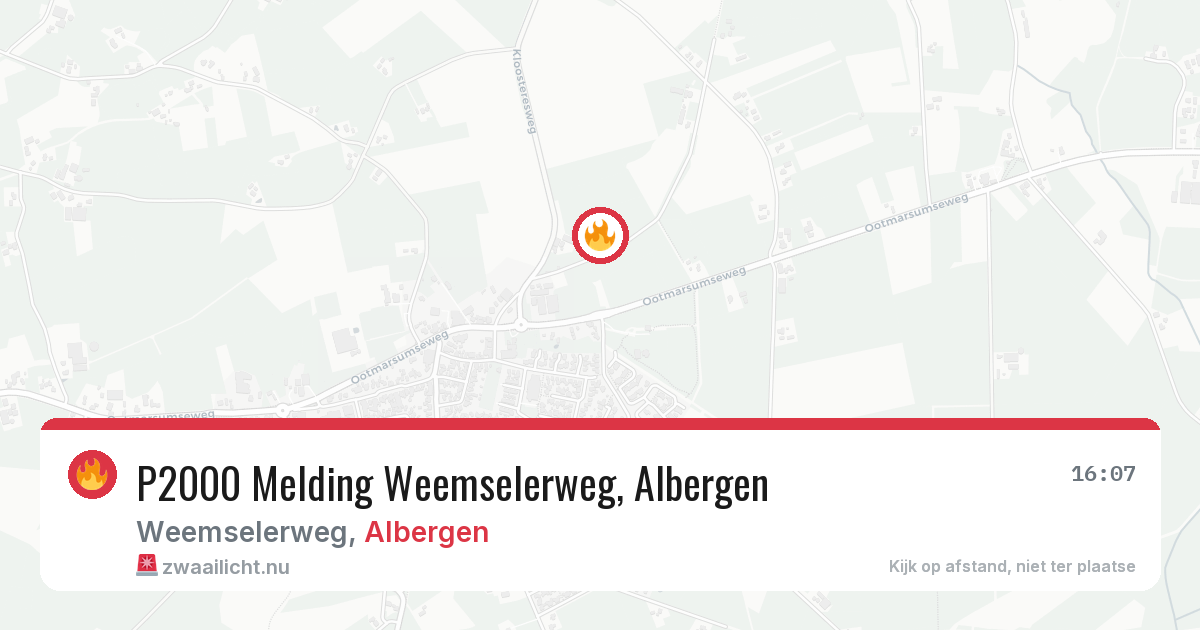 P2000 Melding Weemselerweg, Albergen — 27 feb 2026