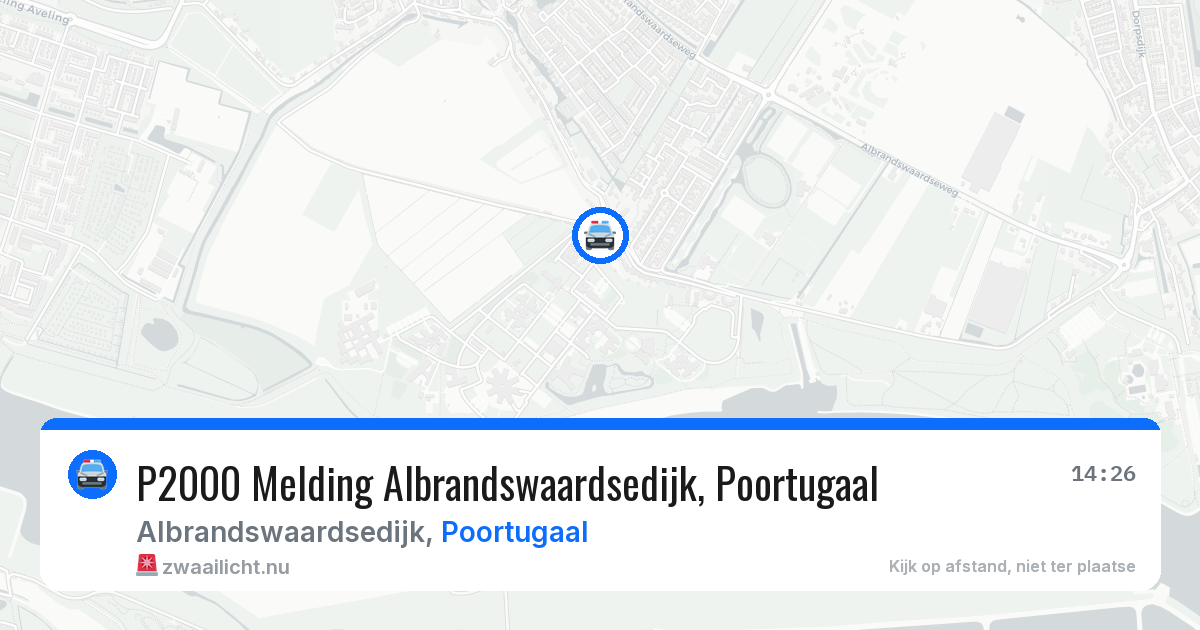 P2000 Melding Albrandswaardsedijk, Poortugaal — 11 jul 2026