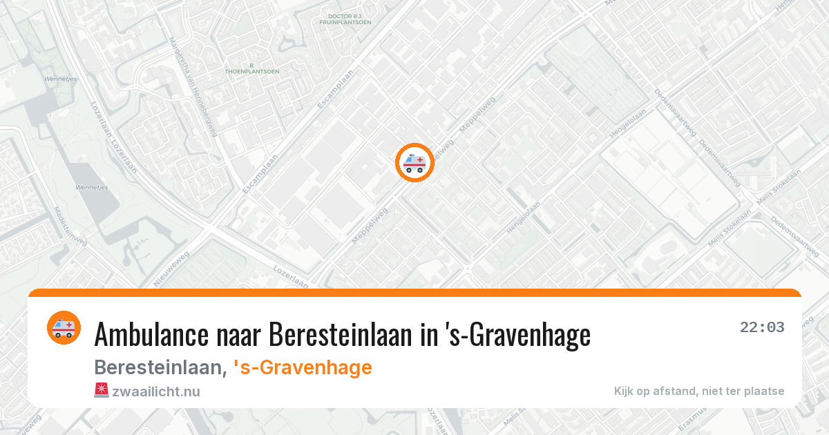 Ambulance naar Beresteinlaan in 's-Gravenhage — 4 mei 2026