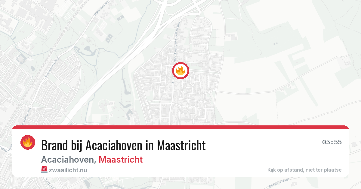 Brand bij Acaciahoven in Maastricht — 17 jul 2026