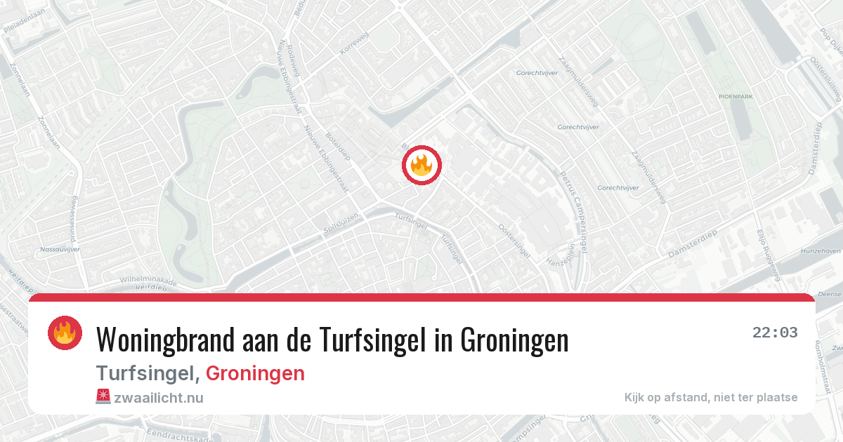Woningbrand aan de Turfsingel in Groningen — 11 mrt 2026