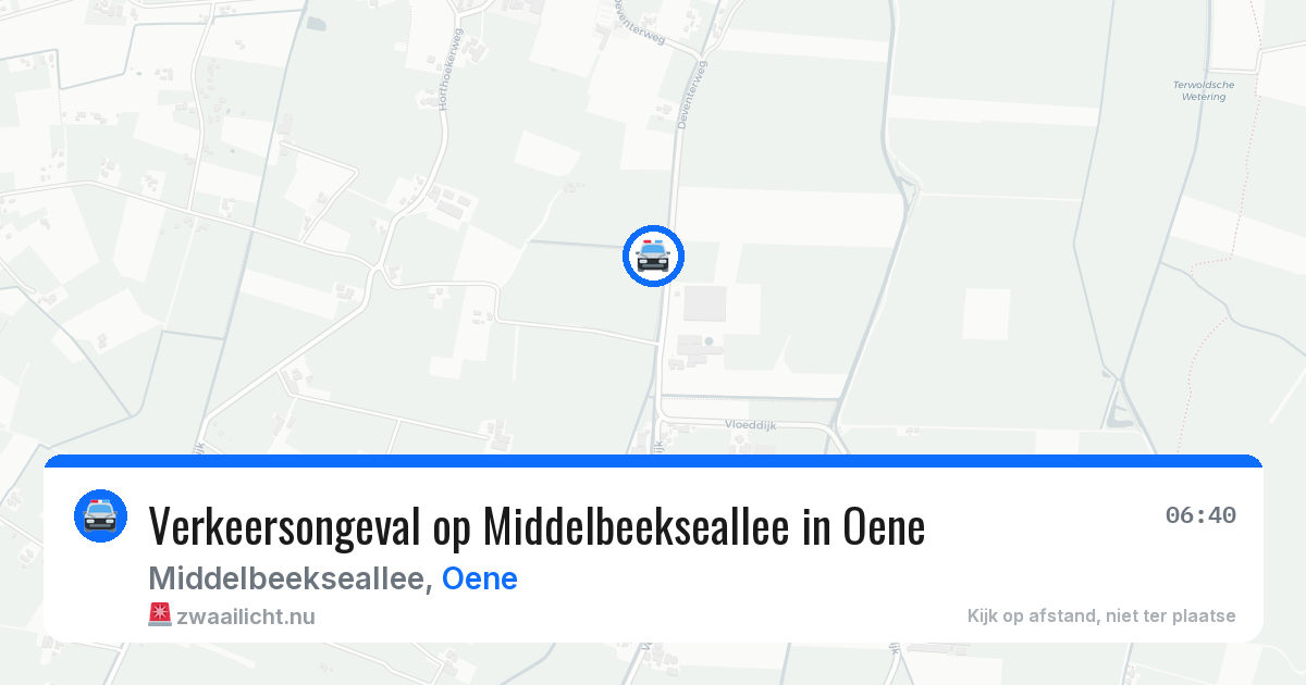 Verkeersongeval op Middelbeekseallee in Oene — 26 mei 2026