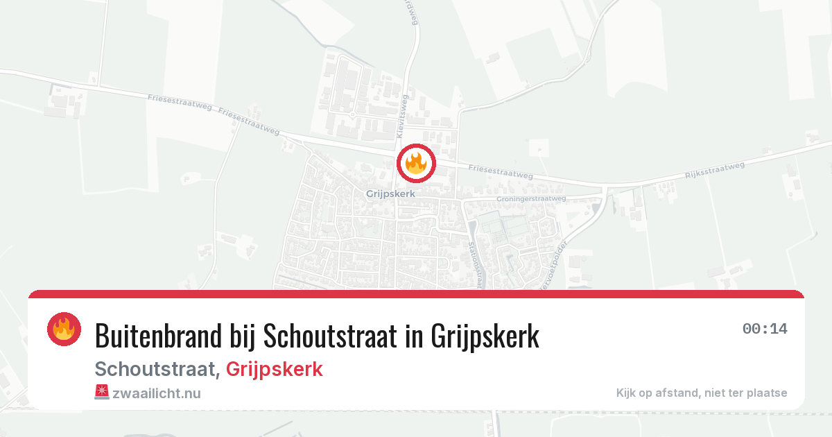 Buitenbrand bij Schoutstraat in Grijpskerk — 3 mrt 2026