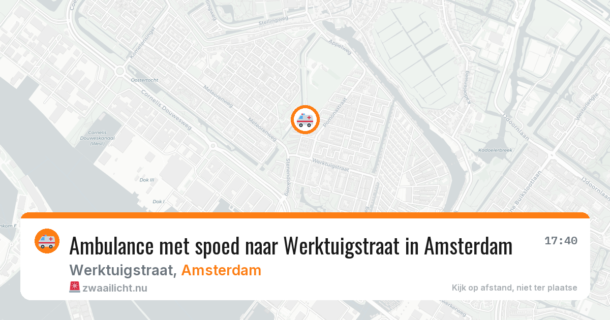 Ambulance met spoed naar Werktuigstraat in Amsterdam — 14 mei 2026