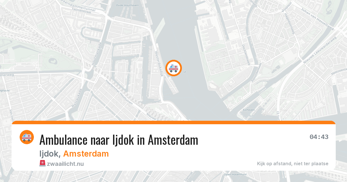 Ambulance naar Ijdok in Amsterdam — 6 jun 2026