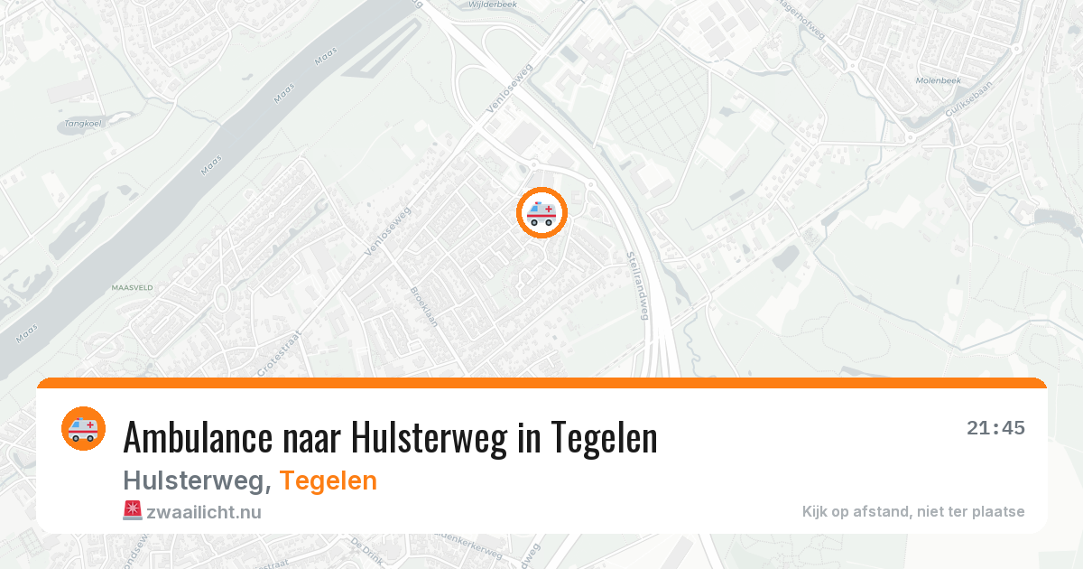 Ambulance naar Hulsterweg in Tegelen — 20 jul 2026