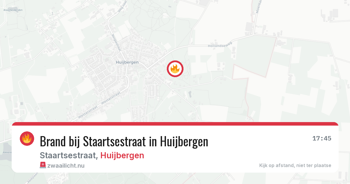 Brand bij Staartsestraat in Huijbergen — 23 mrt 2026