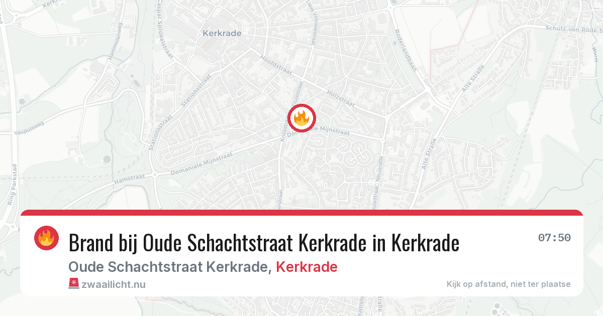 Brand bij Oude Schachtstraat Kerkrade in Kerkrade — 10 apr 2026