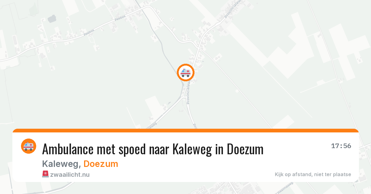 Ambulance met spoed naar Kaleweg in Doezum — 21 mrt 2026