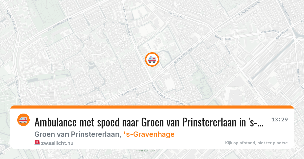 Ambulance met spoed naar Groen van Prinstererlaan in 's-Gravenhage — 16 mei 2026
