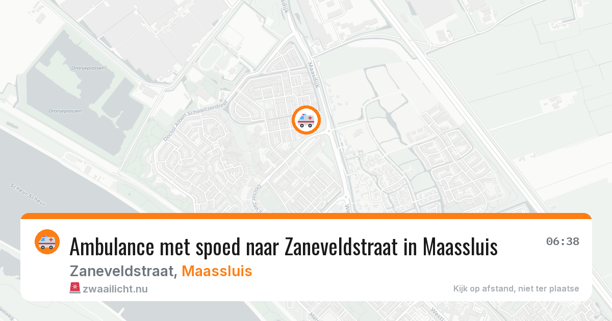 Ambulance met spoed naar Zaneveldstraat in Maassluis — 12 jul 2026